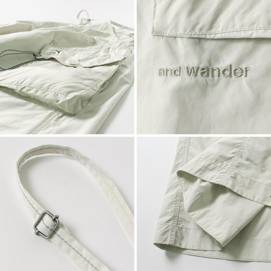 AND WANDER（アンドワンダー） オーバーサイズ カーゴドレス / ワンピース キャミワンピ アウトドア ロング レジャー 撥水 / rdwの画像