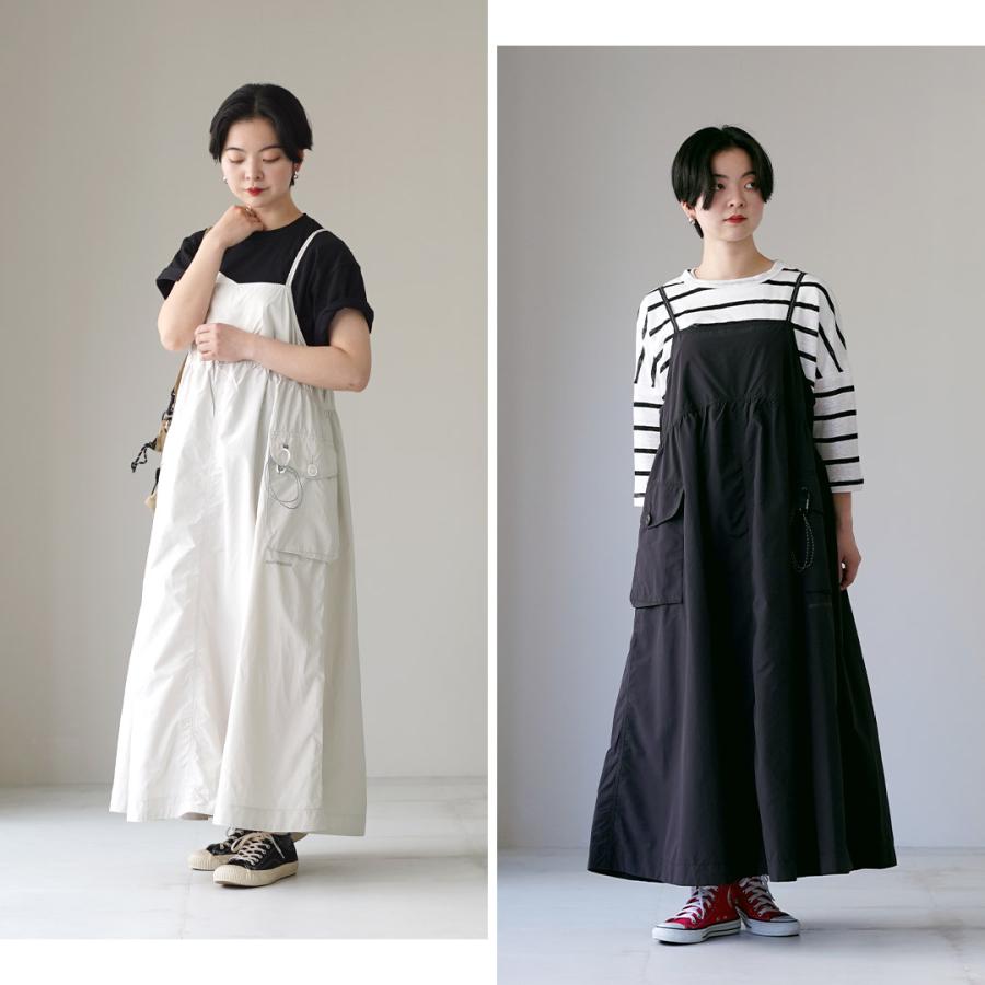 AND WANDER（アンドワンダー） オーバーサイズ カーゴドレス / ワンピース キャミワンピ アウトドア ロング レジャー 撥水 / rdwの画像