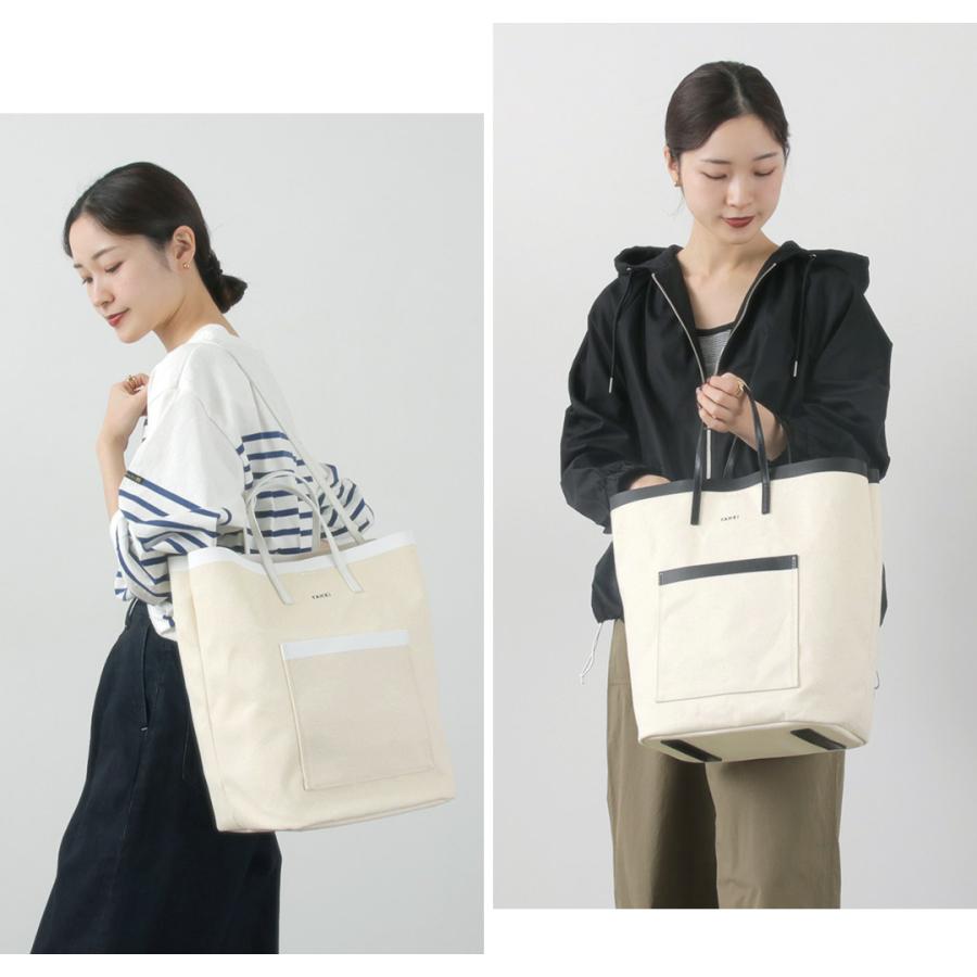 YAHKI（ヤーキ） レザーパイピング キャンバス トート / レディース カバン A4 2WAY leather piping canvas Tote｜daigochi｜11