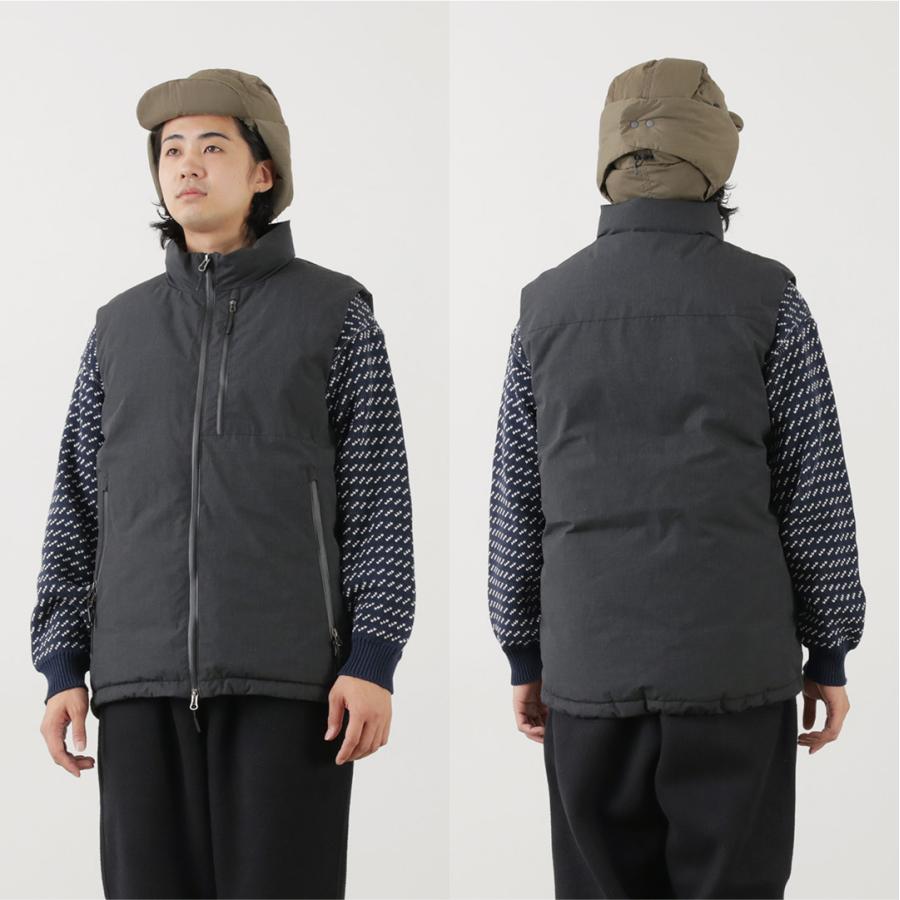 NANGA（ナンガ） 別注 HINOC ヒノック スタンドダウンベスト / 前開き