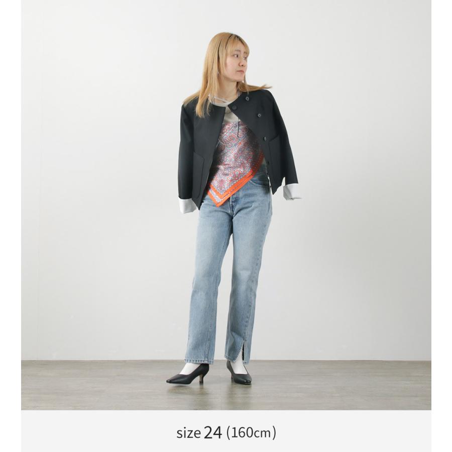WOADBLUE（ウォードブルー） 157 スリットストレートパンツ / レディース ボトムス パンツ ジーンズ 綿_5