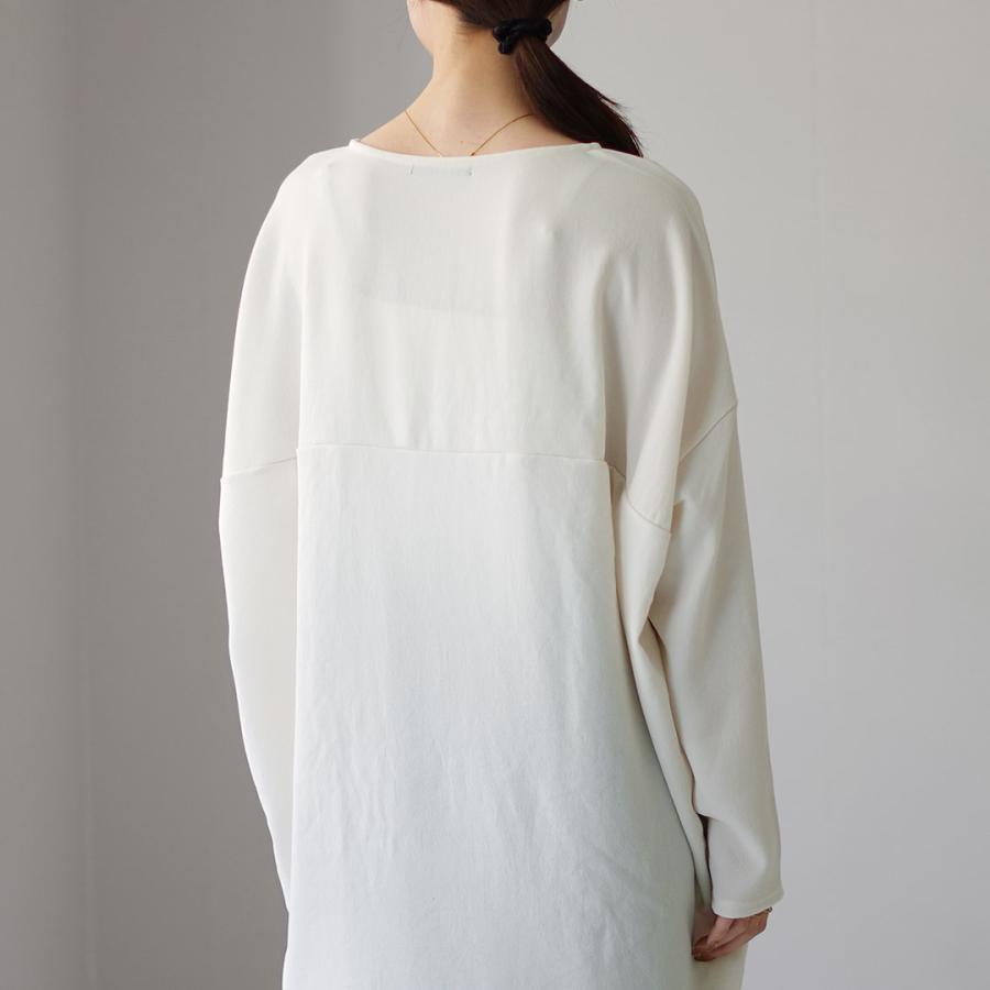 mizuiroind（ミズイロインド） ジョーゼット ボートネック コクーン