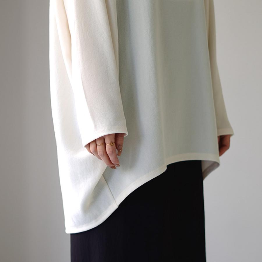 mizuiroind（ミズイロインド） ジョーゼット ボートネック コクーン