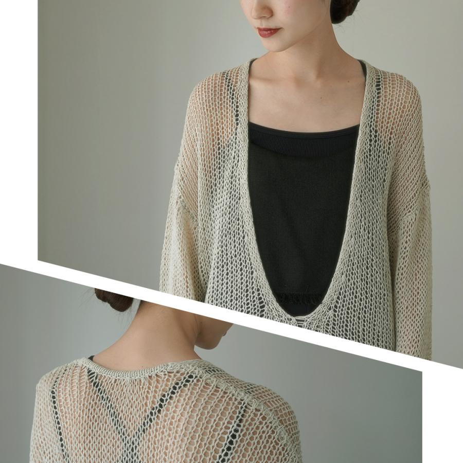 ETRE TOKYO（エトレトウキョウ） フィッシュネットVネックニットプル 