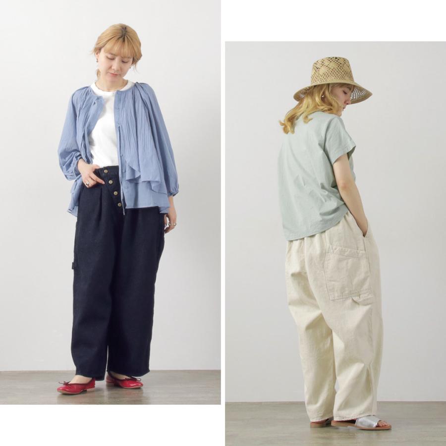 tumugu（ツムグ） 9.5oz コットンリネン デニム ワイドテーパード