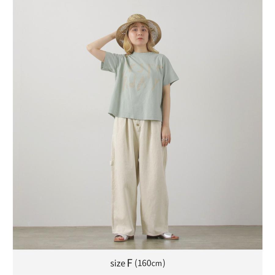tumugu（ツムグ） 9.5oz コットンリネン デニム ワイドテーパード