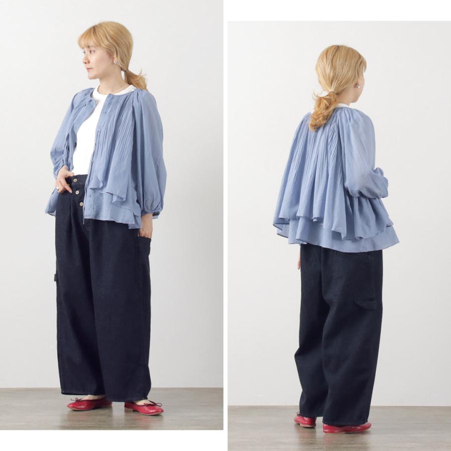 tumugu（ツムグ） 9.5oz コットンリネン デニム ワイドテーパード
