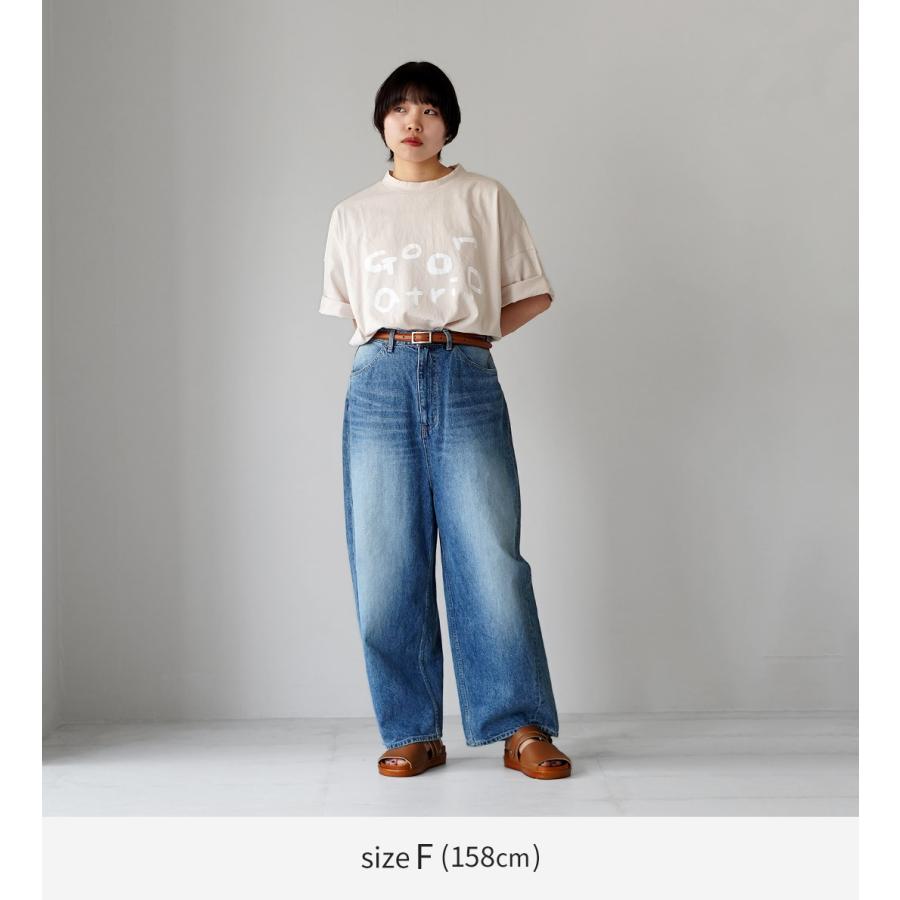 TUMUGU（ツムグ） ラフィ天竺 モックネック プリントT ( go on a trip ) 日本製 / レディース 半袖 5分袖の画像