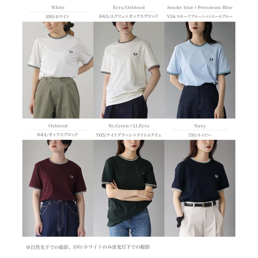 FRED PERRY（フレッドペリー） ツイン ティップド Tシャツ / レディース 半袖の画像