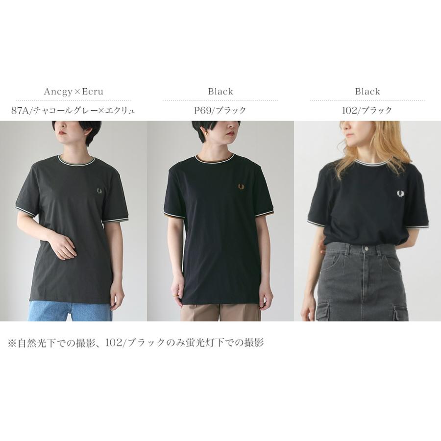 FRED PERRY（フレッドペリー） ツイン ティップド Tシャツ / レディース 半袖の画像