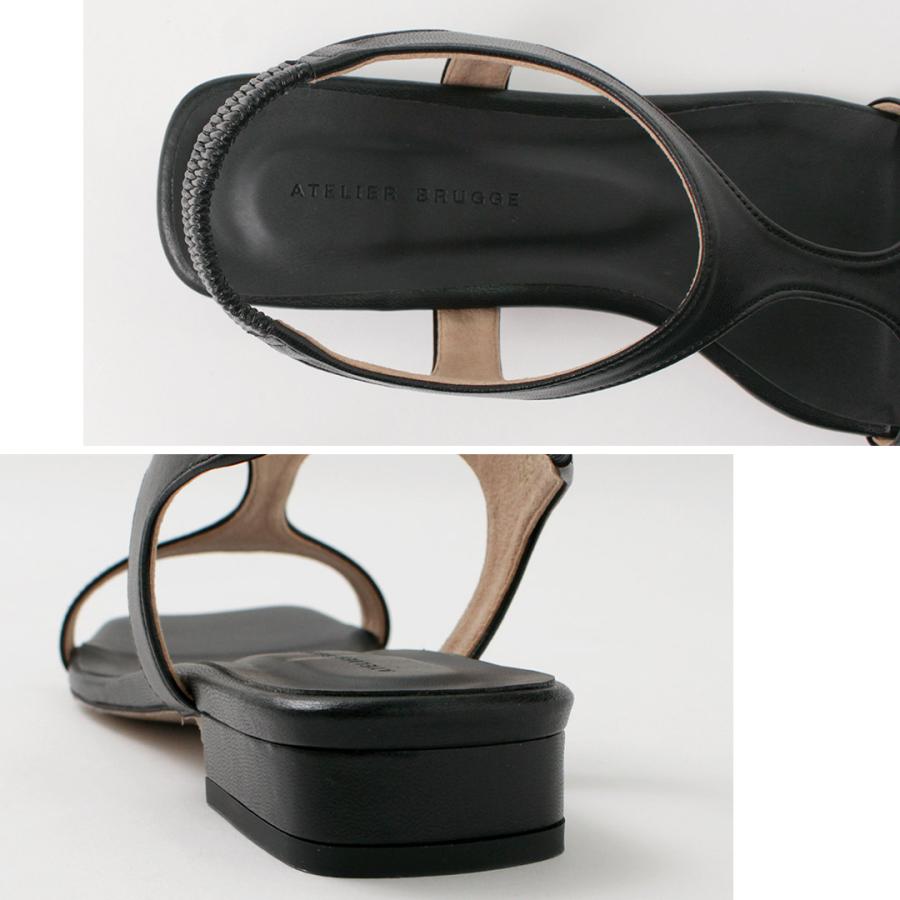 ATELIER BRUGGE（アトリエブルージュ） カッティング サンダル / レディース ゴム パイソン 日本製 Cutting Sandals｜daigochi｜13