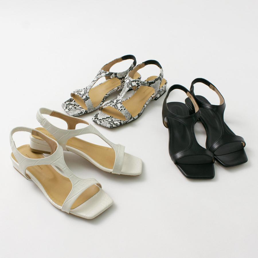 ATELIER BRUGGE（アトリエブルージュ） カッティング サンダル / レディース ゴム パイソン 日本製 Cutting Sandals｜daigochi｜06