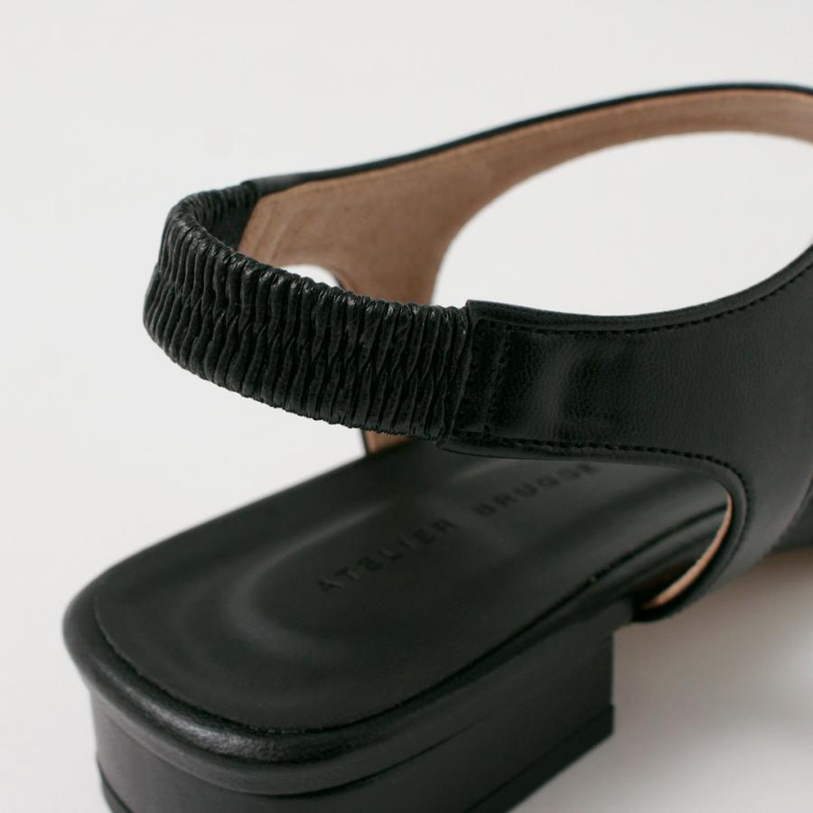 ATELIER BRUGGE（アトリエブルージュ） カッティング サンダル / レディース ゴム パイソン 日本製 Cutting Sandals｜daigochi｜11