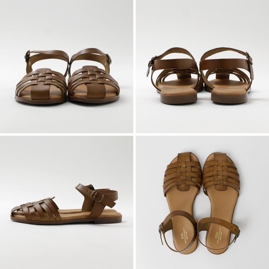 SOIL（ソイル） アンクルストラップ メッシュサンダル / レディース 靴