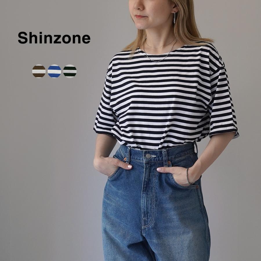 Shinzone（シンゾーン） ハーフ マリンボーダー Tシャツ 24MMSCU02