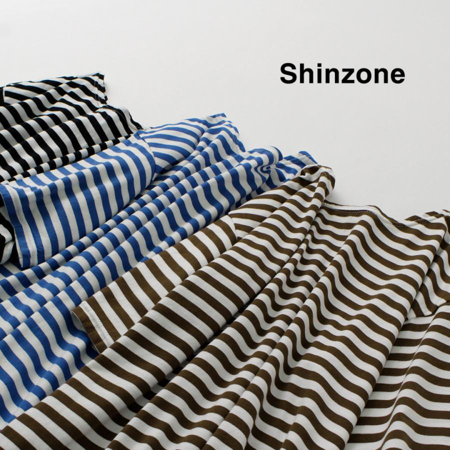 Shinzone（シンゾーン） ハーフ マリンボーダー Tシャツ 24MMSCU02