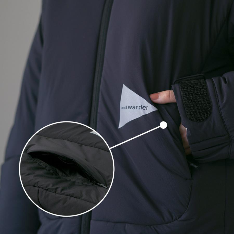 and wander（アンドワンダー） トップ フリース コート (W