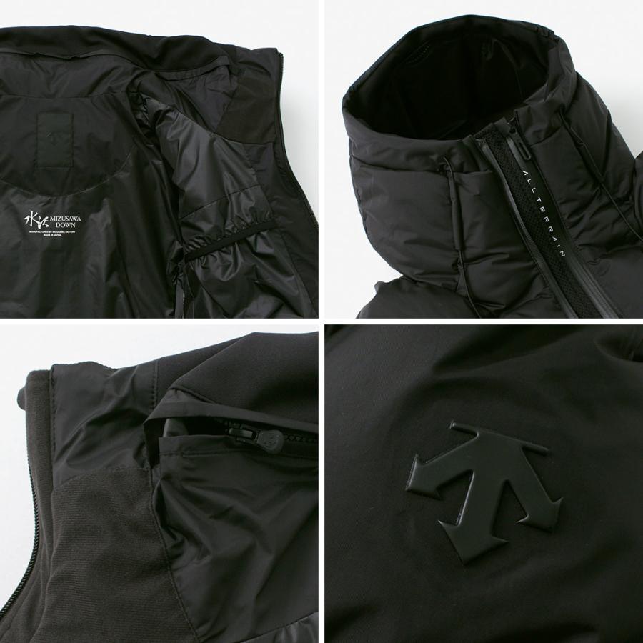 デサント　水沢ダウン　マウンテニア・ハーフコート/カーキ　オルテライン デサント オルテラインの水沢ダウン「マウンテニア」ハーフコートに