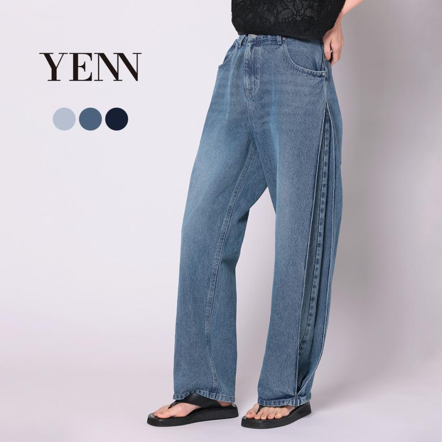 YENN YENN(イェン) サイドプリーツ デニムパンツ / レディース YENN YENN(イェン) サイドプリーツ デニムパンツ / レディース