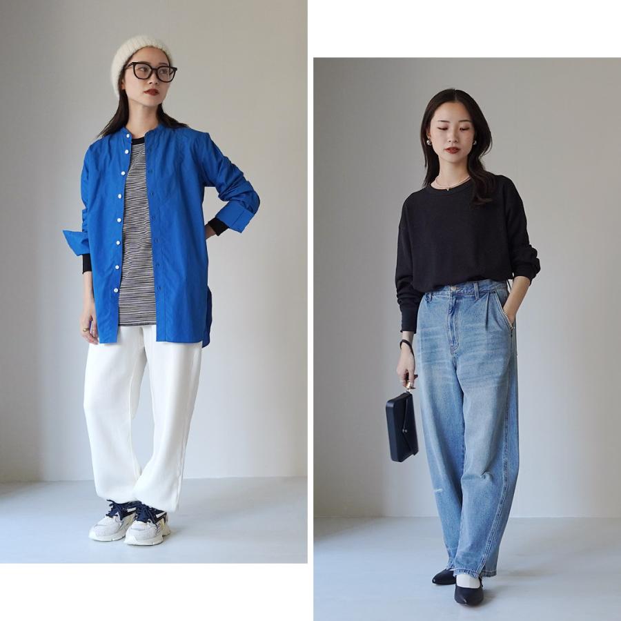 Healthknit（ヘルスニット） ベーシックワッフル ラウンドヘム クルー