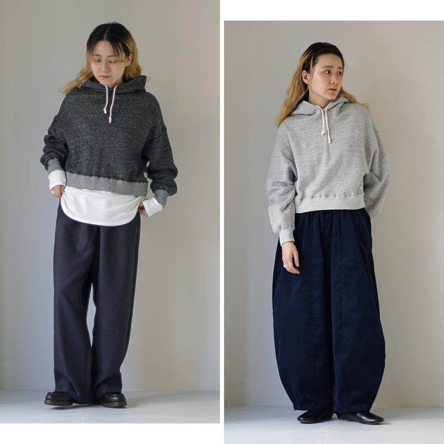 KEPANI（ケパニ） Hanalei ショートフ?ディー / スウェット 綿100 無地 レディース トップス 長袖 裏起毛 コットン 日本製
