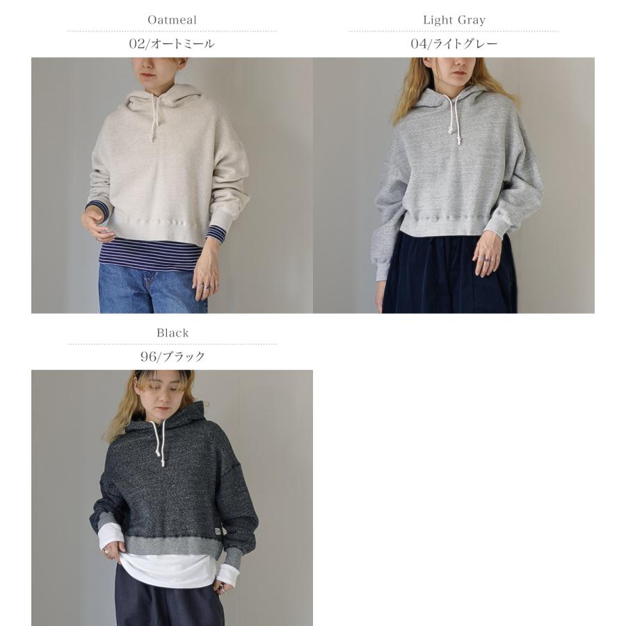 KEPANI（ケパニ） Hanalei ショートフ?ディー / スウェット 綿100 無地 レディース トップス 長袖 裏起毛 コットン 日本製