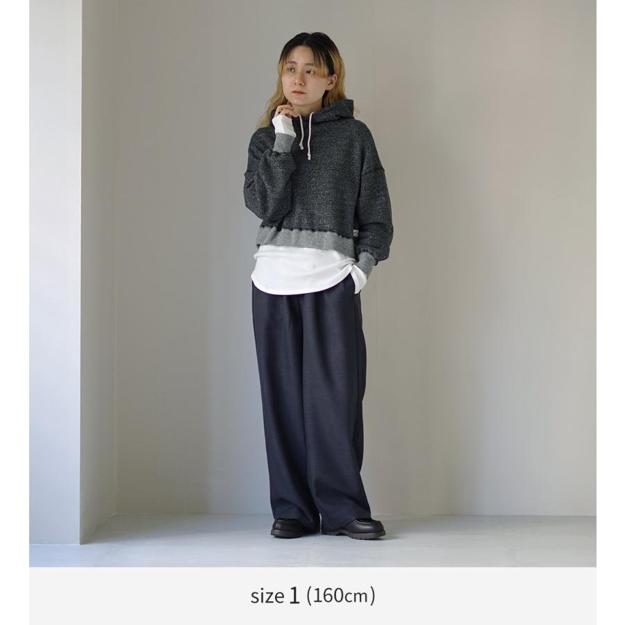 KEPANI（ケパニ） Hanalei ショートフ?ディー / スウェット 綿100 無地 レディース トップス 長袖 裏起毛 コットン 日本製