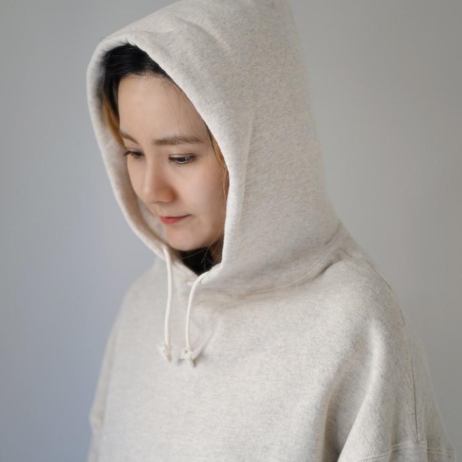 KEPANI（ケパニ） Hanalei ショートフ?ディー / スウェット 綿100 無地 レディース トップス 長袖 裏起毛 コットン 日本製