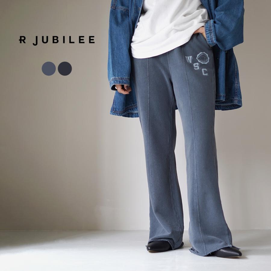 R JUBILEE” スウェット R JUBILEE（アールジュビリー） フレア プリント スウェットパンツ