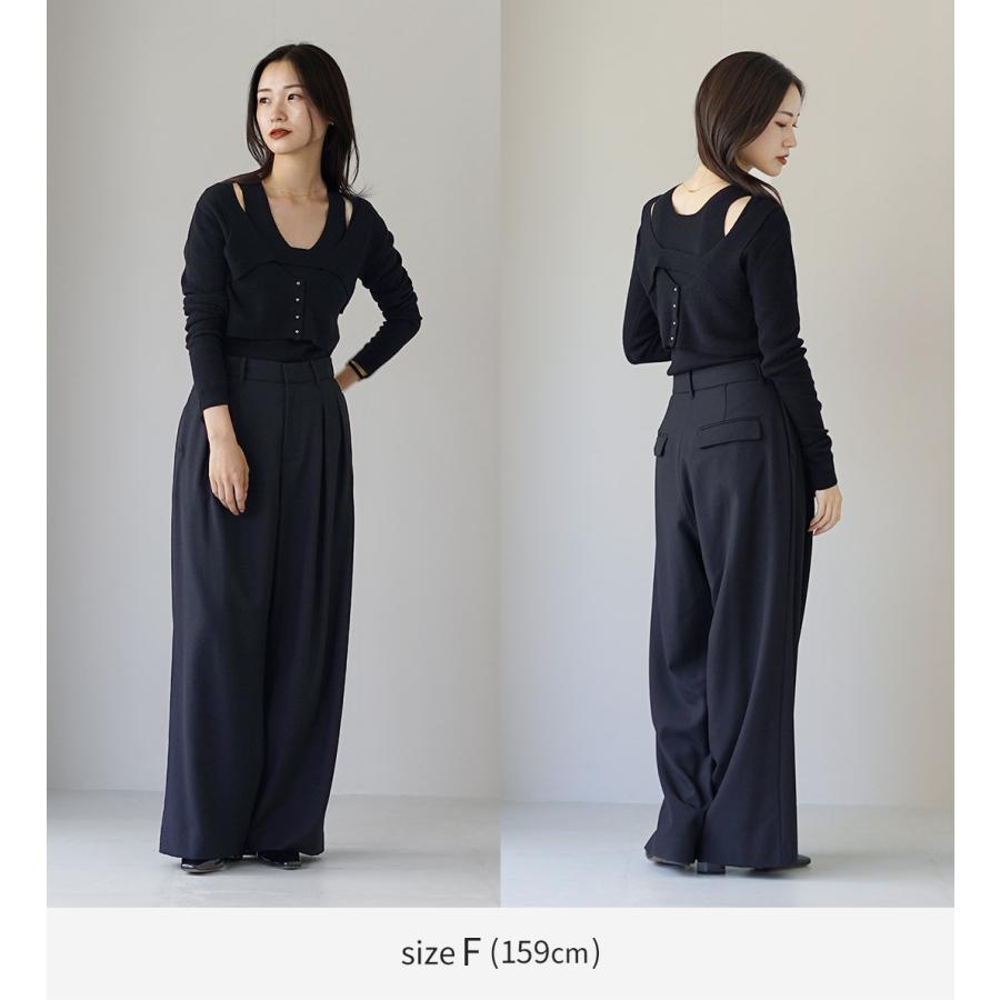 A CCORDION（アコーディオン） レイヤード トップスセット