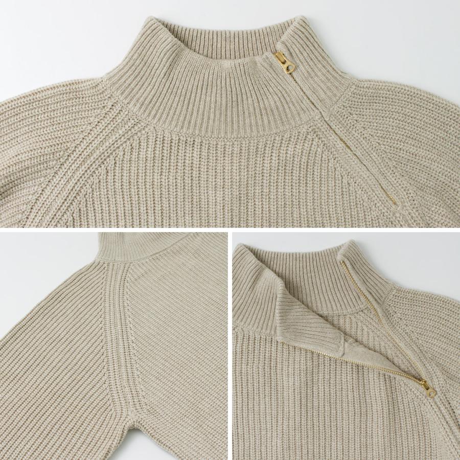 kha:ki（カーキ） ハーフジップ ミリタリーニット / レディース