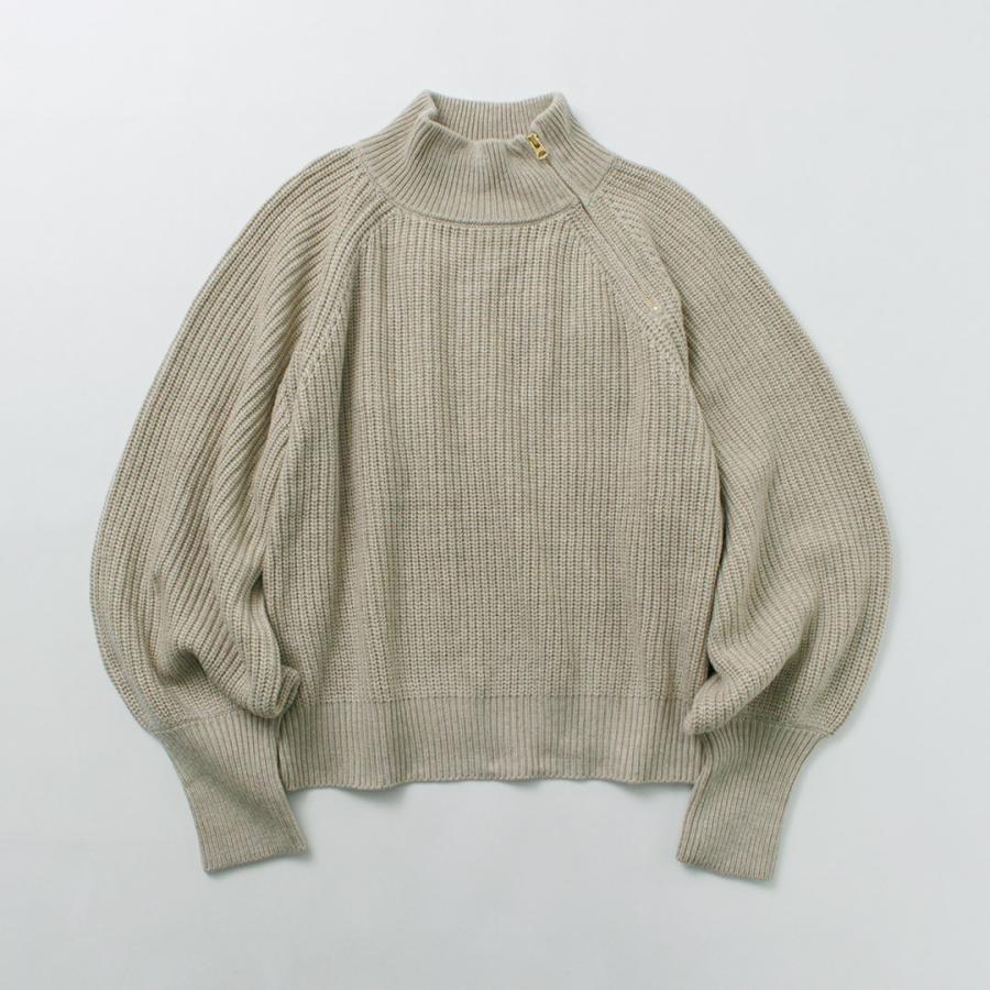 kha:ki（カーキ） ハーフジップ ミリタリーニット / レディース