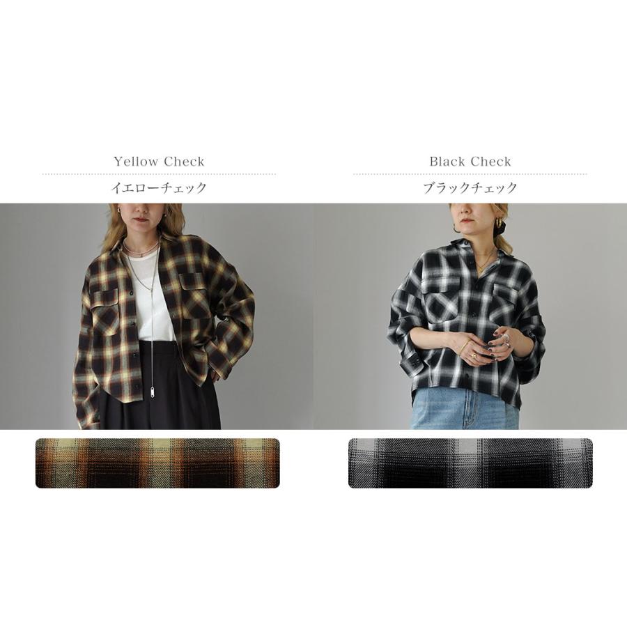 美品23区 チェックシャツ 長袖 コットン カーキ系 カジュアル 羽織り kha:ki（カーキ） オンブレ チェックシャツ / レディース ブラウス