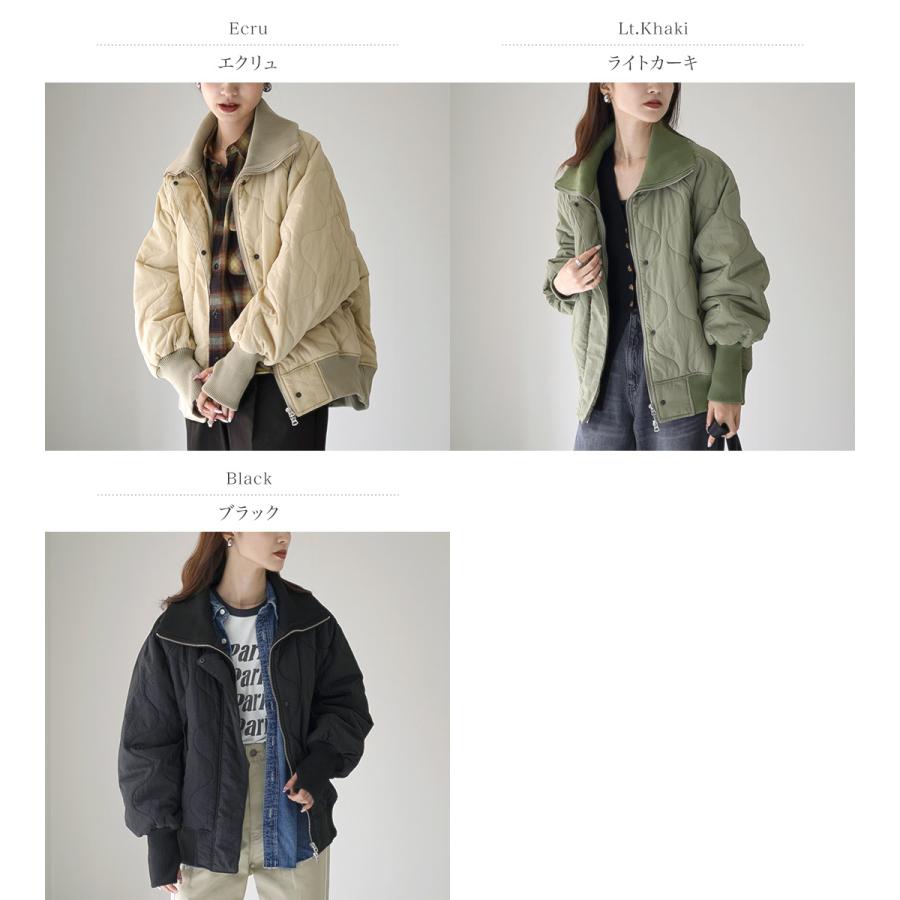 kha:ki（カーキ） ミリタリーキルト ジップアップジャケット