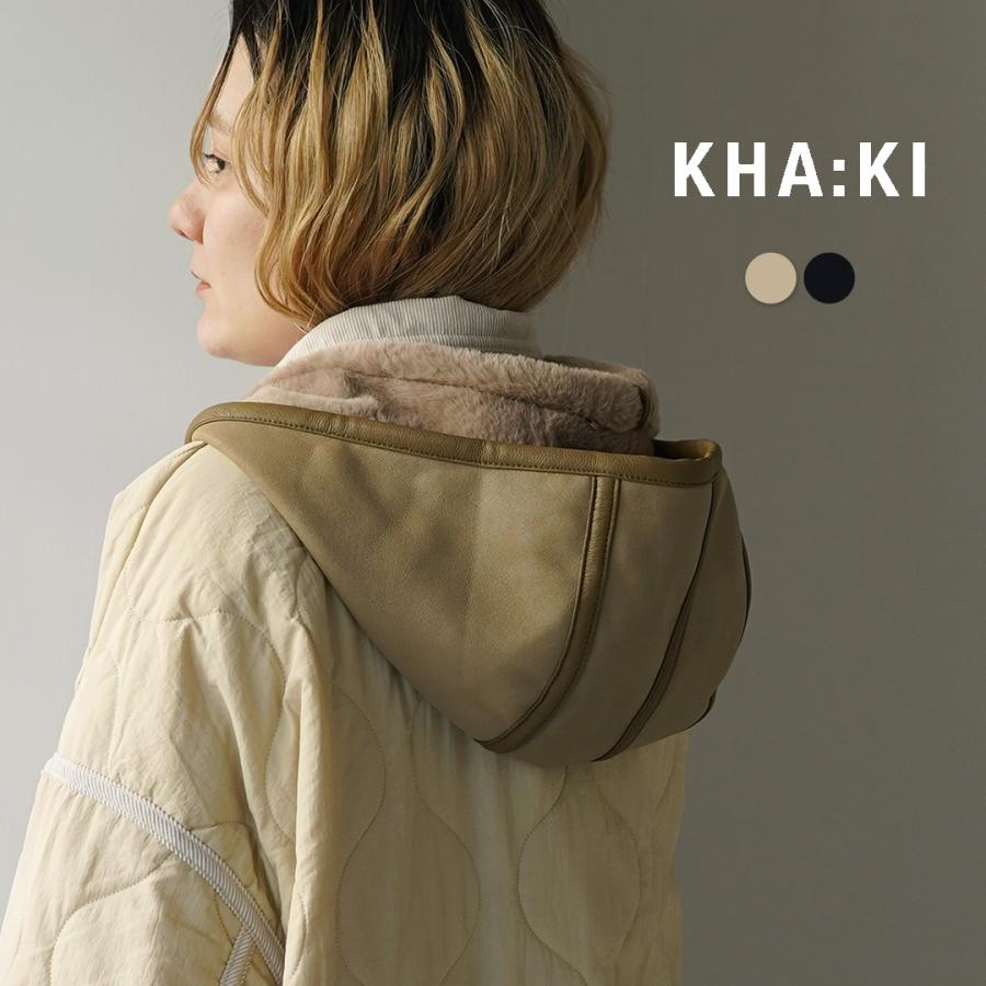 kha:ki（カーキ） エコ ムートン 2WAYフード / レディース バラクラバ