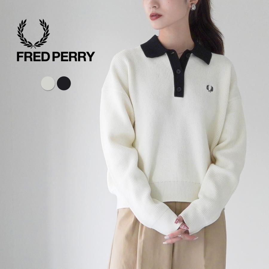FRED PERRY（フレッドペリー） ニットシャツ / ポロシャツ 長袖 レディース セーター 襟付き : 20386 : GochI by ...