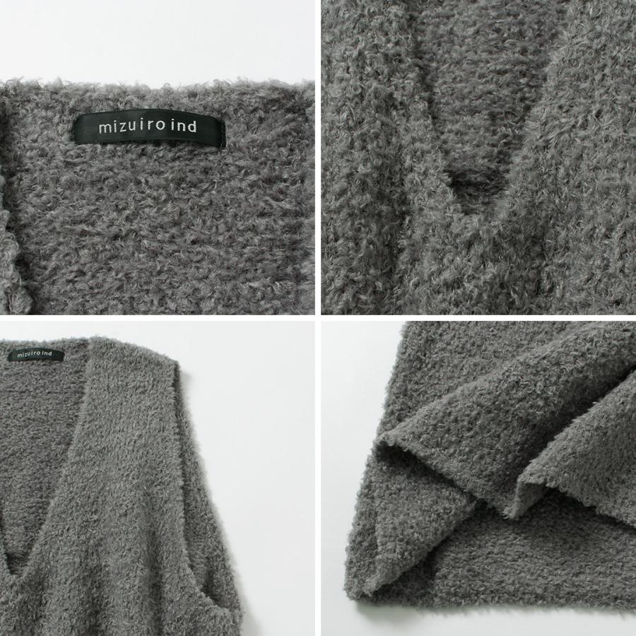 mizuiroind（ミズイロインド） ヘアリー Vネックベスト / レディース