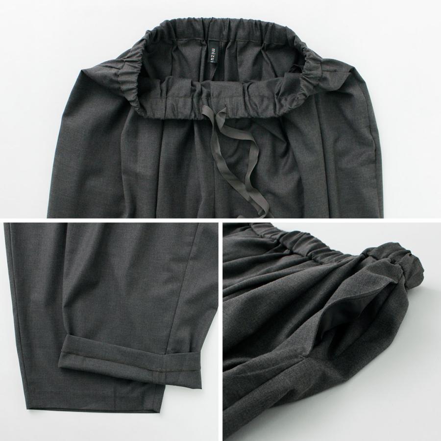 mizuiroind（ミズイロインド） ワイド タック パンツ 日本製