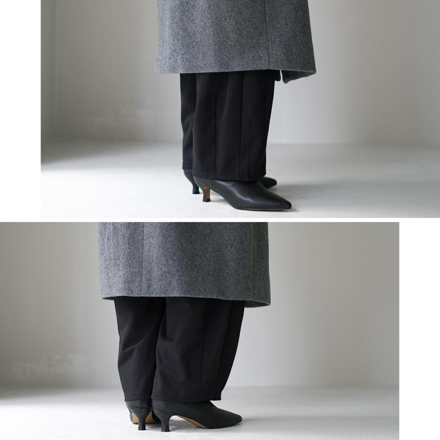 mizuiroind（ミズイロインド） ウールブレンド スタンドカラー コート