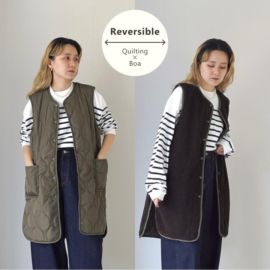MidiUmi（ミディウミ） キルティング リバーシブル ベスト