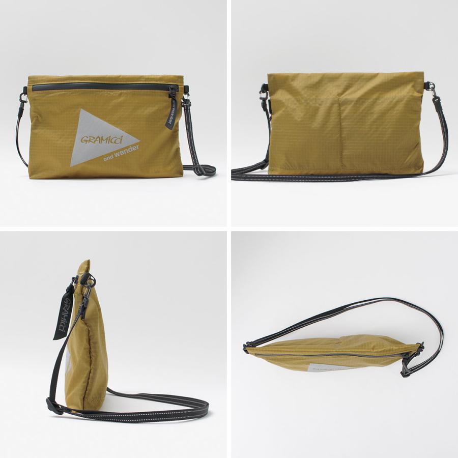 and wander（アンドワンダー） グラミチ ナイロンサコッシュ / ポーチ