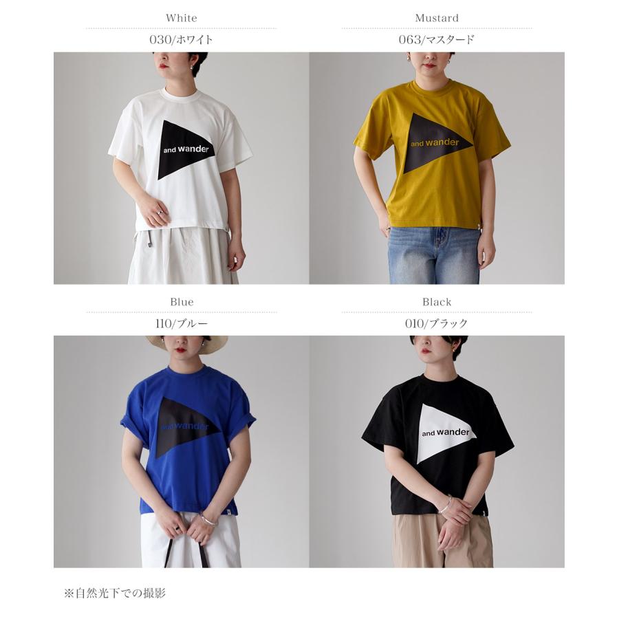 and wander（アンドワンダー） ビッグ ロゴショートスリーブ Tシャツ