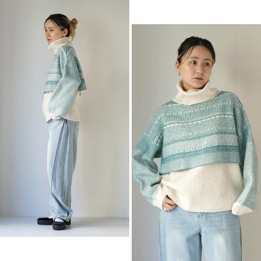 Kelen（ケレン） WIYO ランダムパターン レイヤード ニット