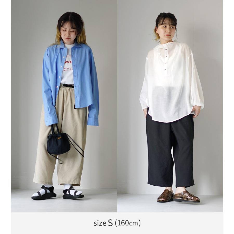 Gramicci グラミチ M リネン混 ワイドパンツ ゆったり 体型カバー 黒 Gramicci（グラミチ） リネンブレンド バルーンパンツ / レディース
