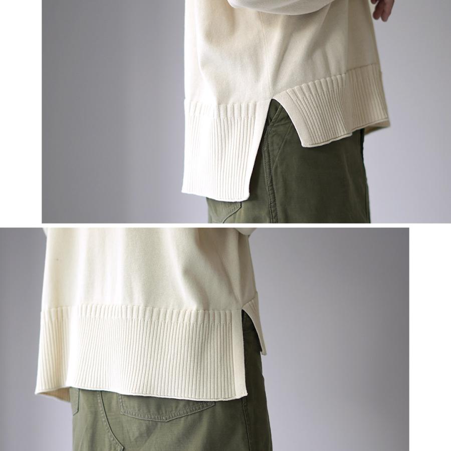 tumugu（ツムグ） ランダムリブニット 襟付きプルオーバー