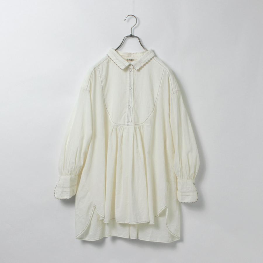 tumugu（ツムグ） ふわふわコットン チュニックブラウス / レディース