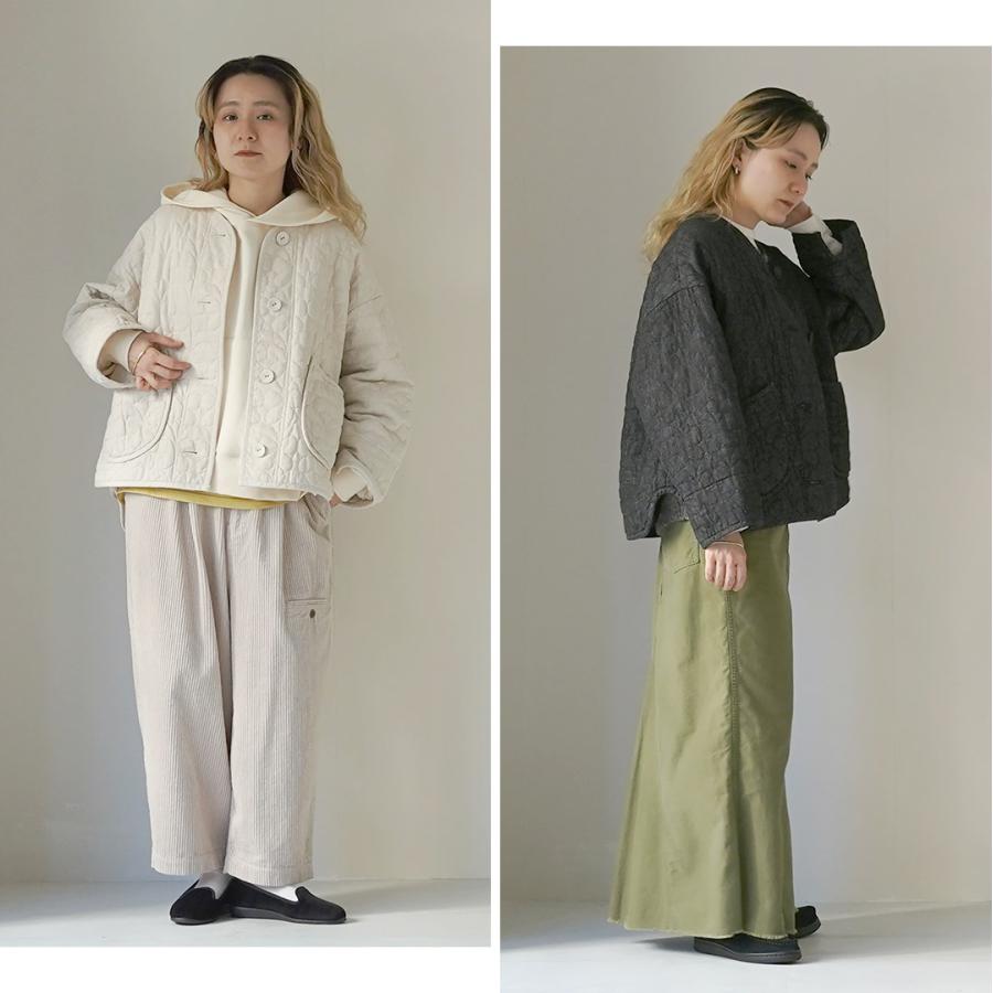 tumugu（ツムグ） ちょうちょうキルティングデニム ジャケット / 綿