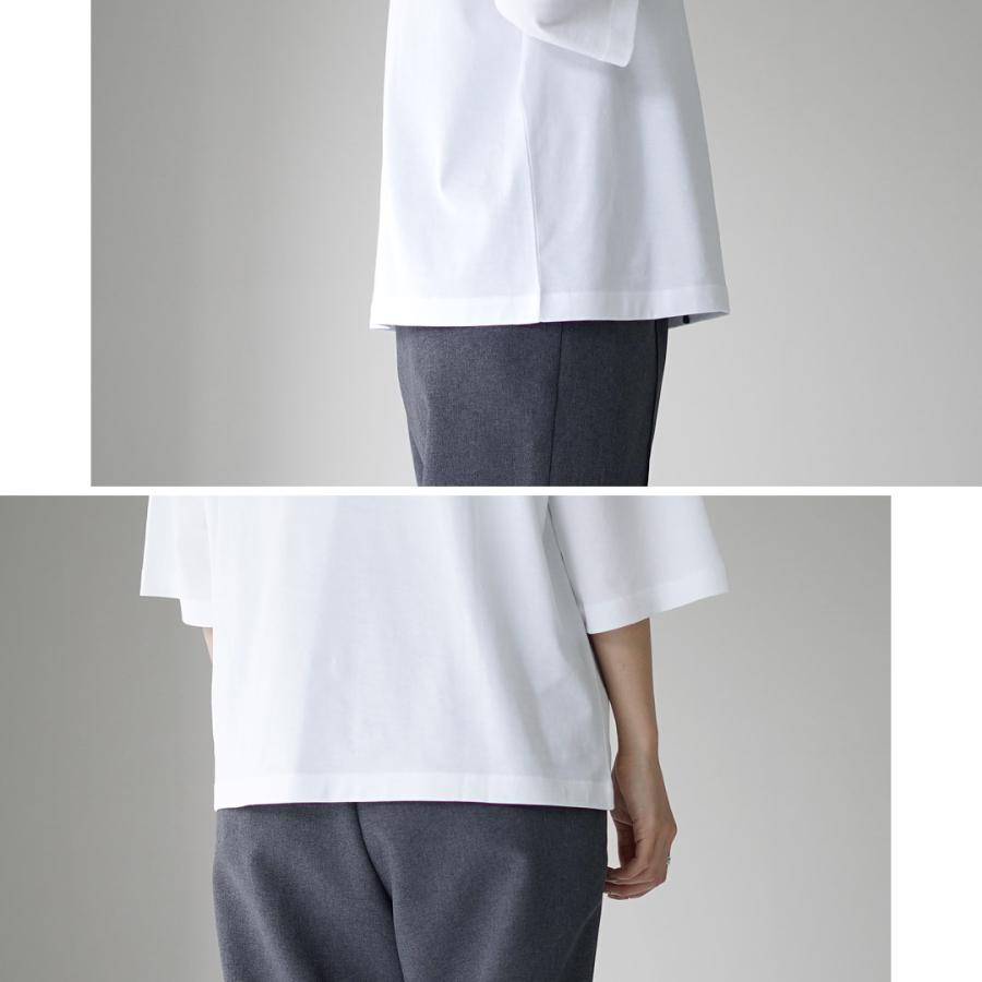 handvaerk（ハンドバーク） ボトルネック 7分袖Tシャツ / レディース