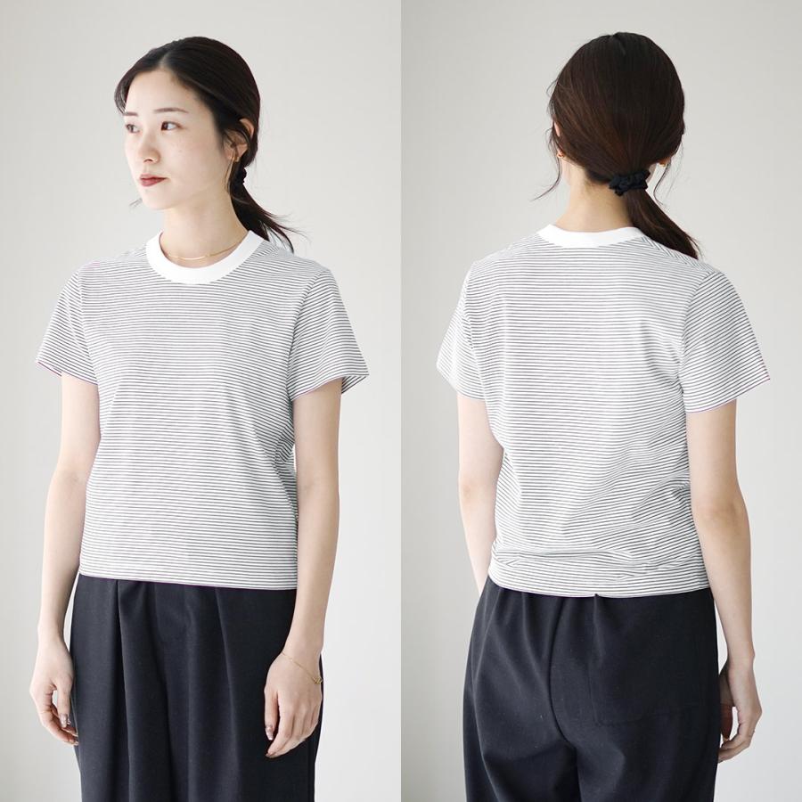 handvaerk（ハンドバーク） マイクロ Tシャツ ボーダー / レディース