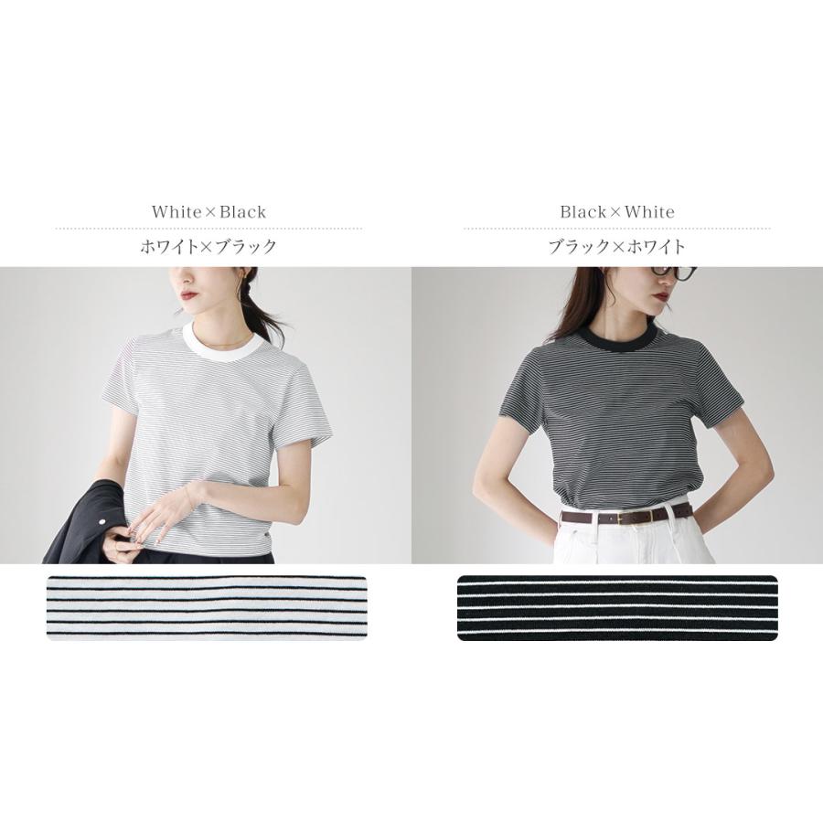 handvaerk（ハンドバーク） マイクロ Tシャツ ボーダー / レディース